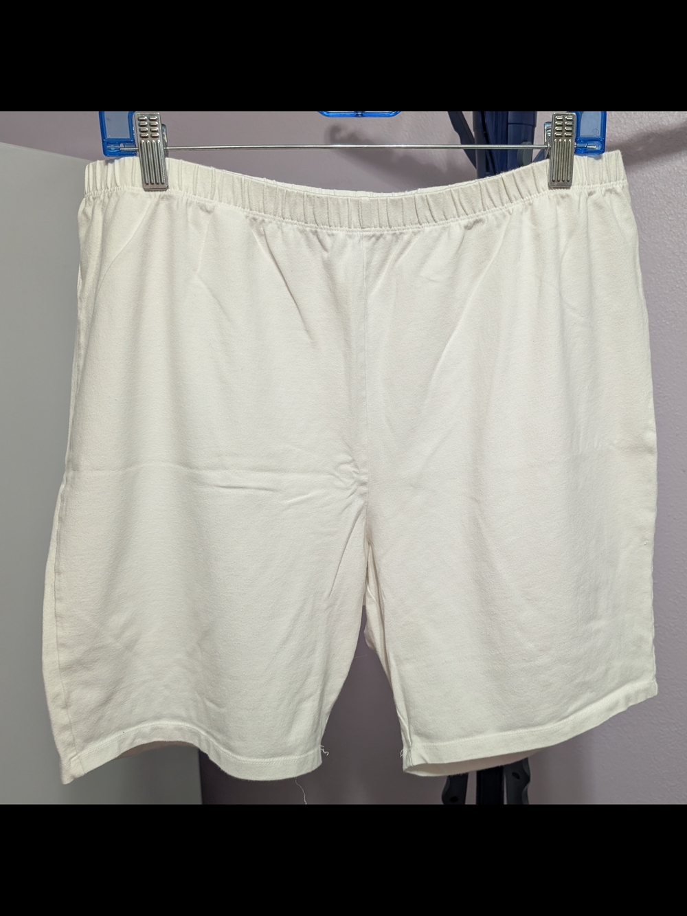 ellos White Elastic-Waist Athletic Shorts